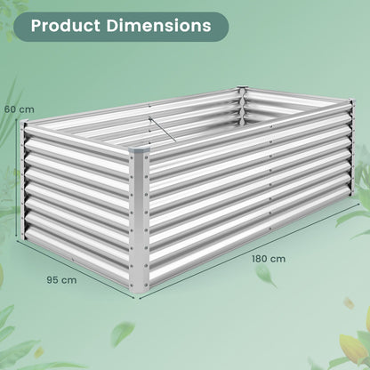 60 Cm Raised Garden Bed Elevated Garden Planter with Open Bottom Design