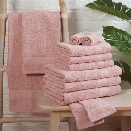 Luxury Soft 10 Piece 100% Cotton Towel Bale Set Face Hand Bath Bathroom Towels