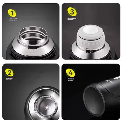 1.2L Large Capacity Kettle Outdoor Camping Thermos Outdoor Travel Coffee Thermos Portable Vacuum Cup