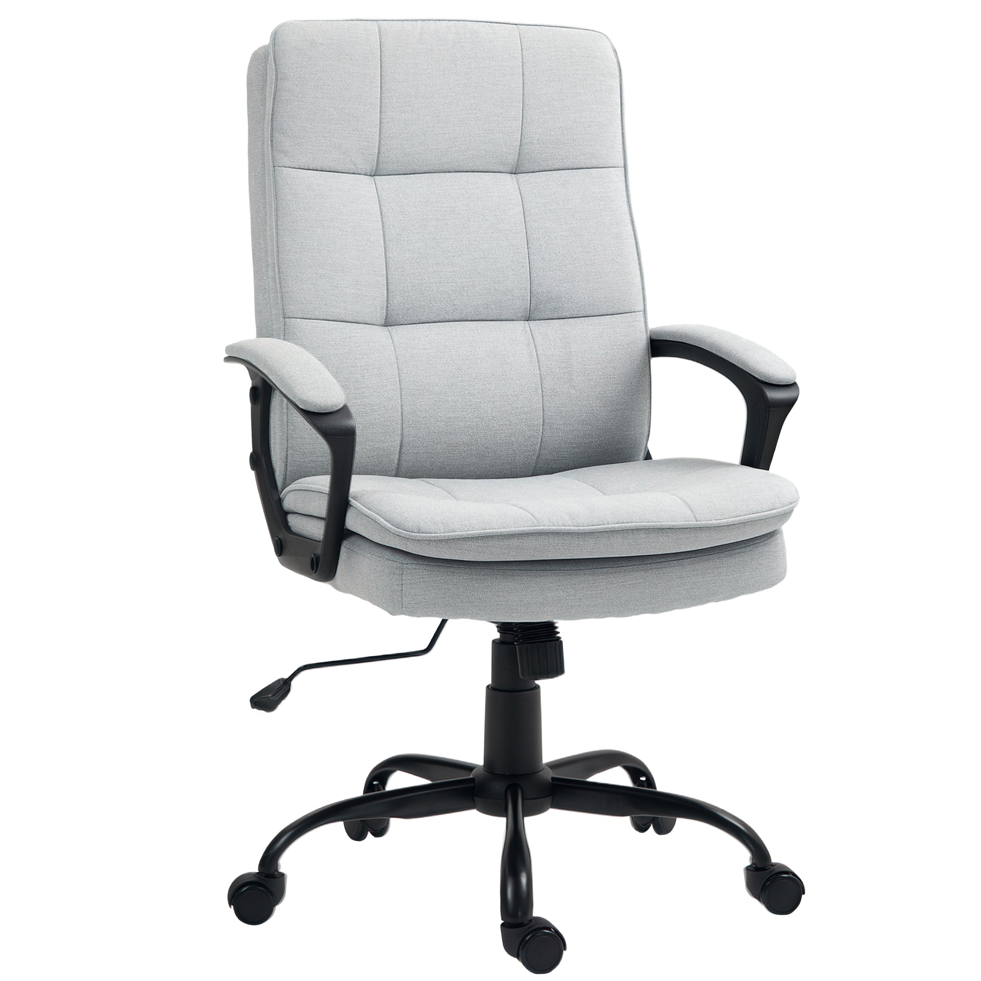 Office Chair with Dual-Layer Padding, Fabric Computer Desk Chair for Home Office