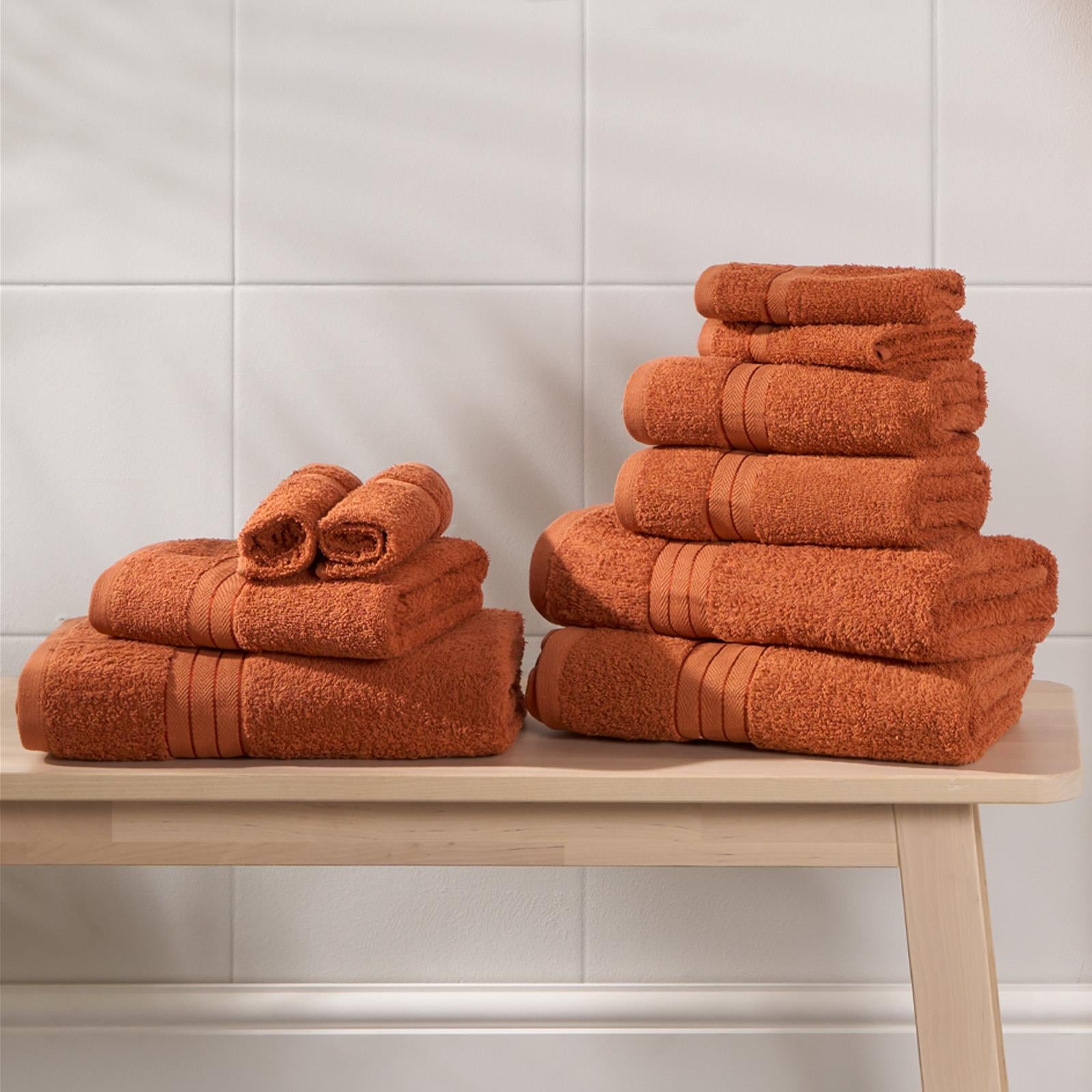 Luxury Soft 10 Piece 100% Cotton Towel Bale Set Face Hand Bath Bathroom Towels