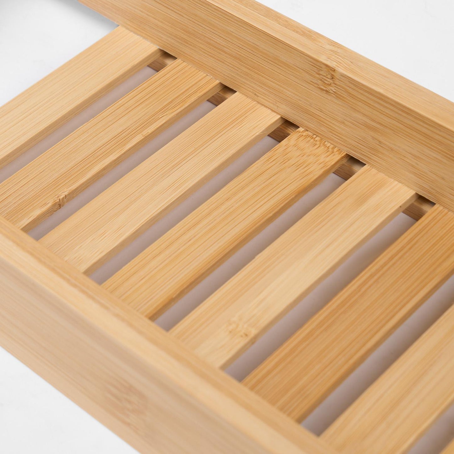 OHS Bamboo Bath Tub Rack Storage Bathroom Caddy Shelf Tray Soap Holder Tidy Unit