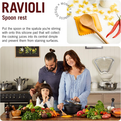 Ravioli-Shaped Spoon Rest | Spoon Rest for Kitchen Counter | Cool Kitchen Gadgets & Cute Kitchen Accessories | from a Collection of Different Pasta-Shaped Unique Kitchen Gadgets