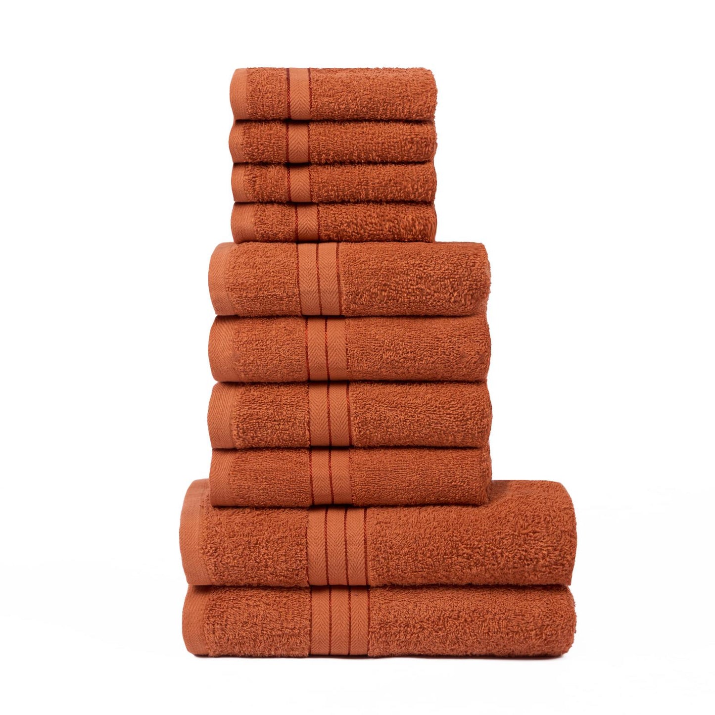 Luxury Soft 10 Piece 100% Cotton Towel Bale Set Face Hand Bath Bathroom Towels