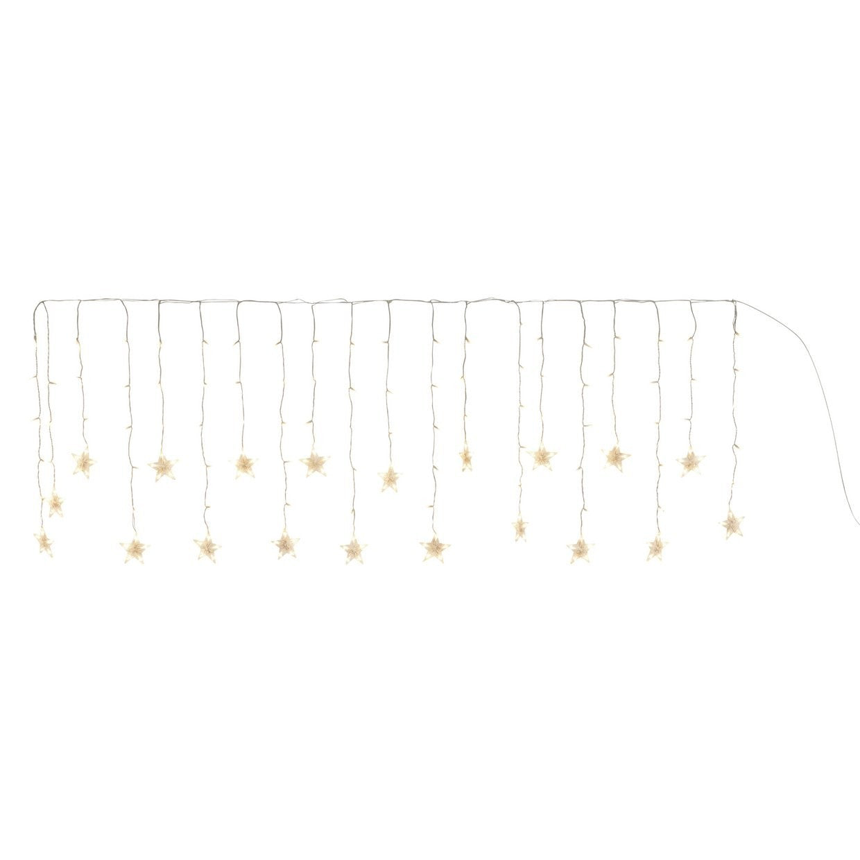 Home 180 LED Warm White Star Shaped Christmas Curtain Lights