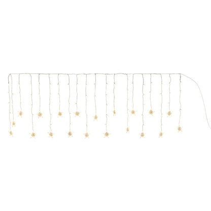 Home 180 LED Warm White Star Shaped Christmas Curtain Lights