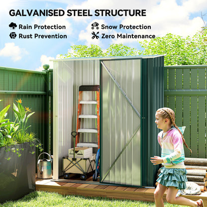 Outdoor Storage Shed Steel Garden Shed W/ Lockable Door for Garden