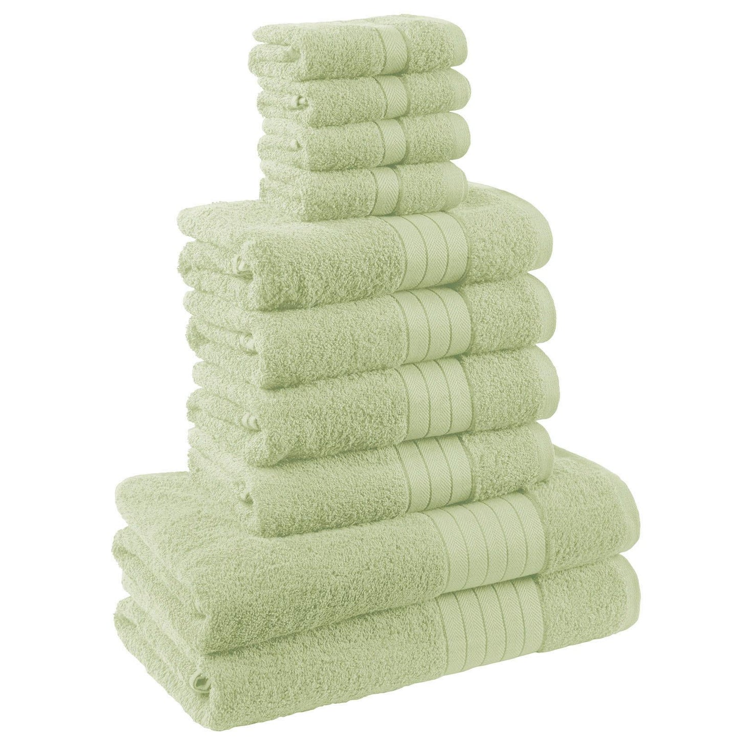 Luxury Soft 10 Piece 100% Cotton Towel Bale Set Face Hand Bath Bathroom Towels