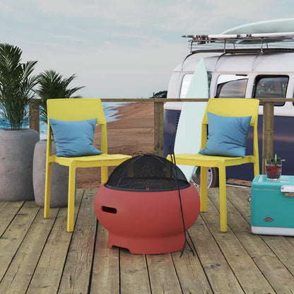 Smokeless Outdoor Fire Pit with Lid