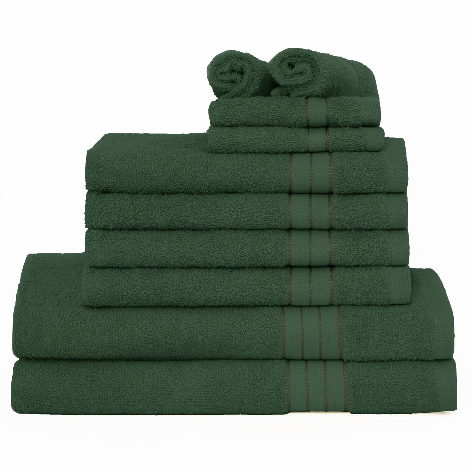 Luxury Soft 10 Piece 100% Cotton Towel Bale Set Face Hand Bath Bathroom Towels