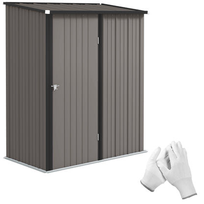 Outdoor Storage Shed Steel Garden Shed W/ Lockable Door for Garden