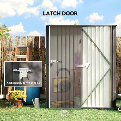 Outdoor Storage Shed Steel Garden Shed W/ Lockable Door for Garden