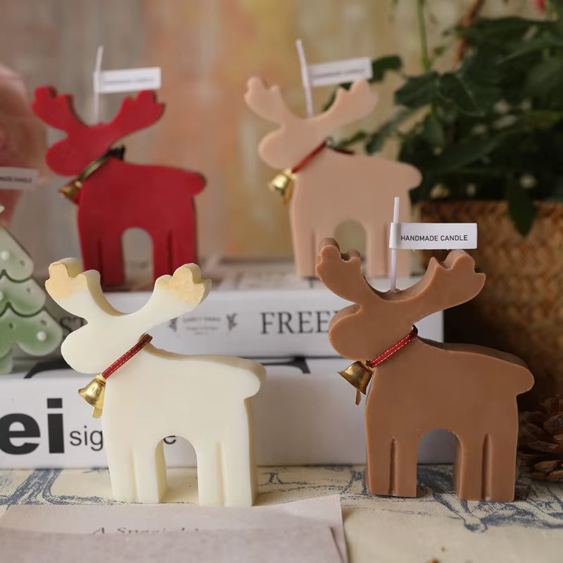 Christmas Candles Scented Deer Candles Home Decoration Merry Christmas Scented Candles Giving Festival Gift for Home New Year