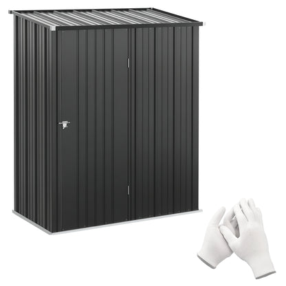 Outdoor Storage Shed Steel Garden Shed W/ Lockable Door for Garden