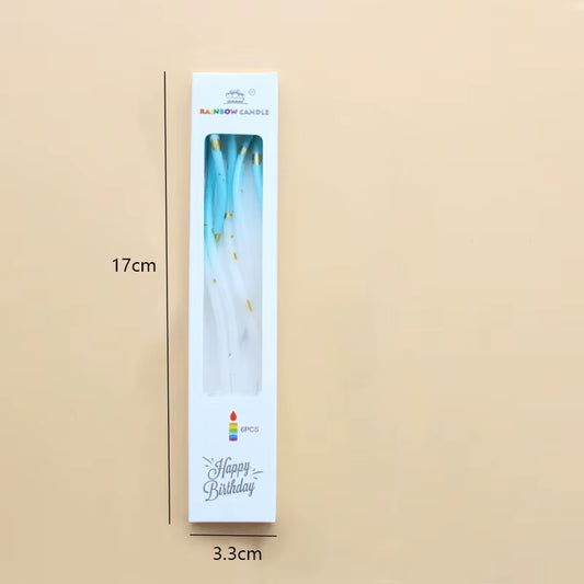 6 Pcs Colored Magic Long Candles Children'S Birthday Candles Decorative Wedding Party Supplies Christmas Decorations Candles