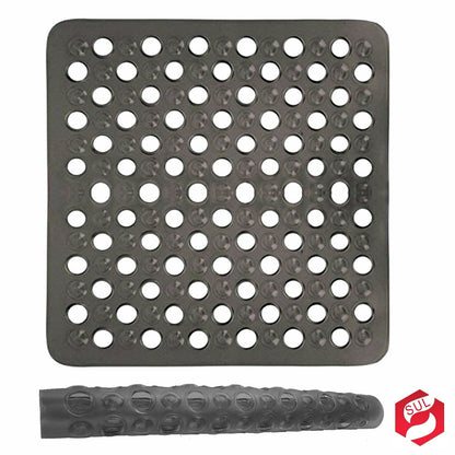 Bath Shower Mat Non Slip PVC Bathroom Rubber anti Slip Suction Square 43 X 43 Cm