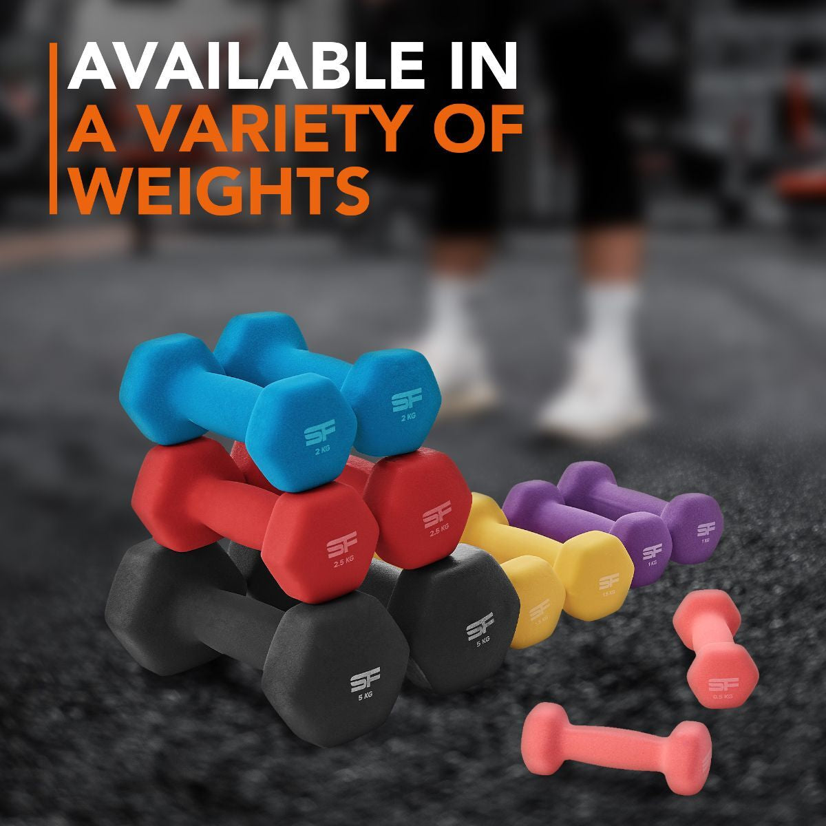 NEOPRENE HAND DUMBBELLS WEIGHTS HOME TRAINING GYM FITNESS AEROBIC EXERCISE IRON