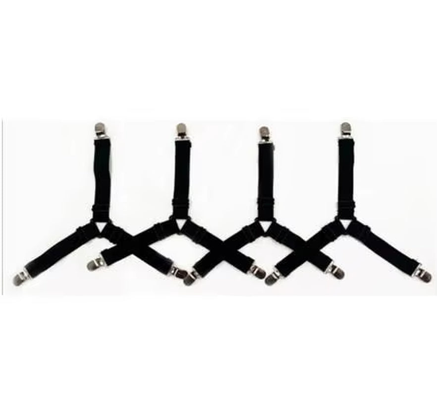 4Pcs/Lot Bed Sheet Fasteners Holder Gadgets for Bed Sheet Organizer Mattress Cover Clip for Home Elastic Straps Adjustable Clips