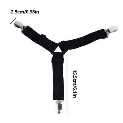 4Pcs/Lot Bed Sheet Fasteners Holder Gadgets for Bed Sheet Organizer Mattress Cover Clip for Home Elastic Straps Adjustable Clips
