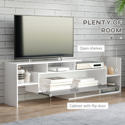 TV Cabinet W/ Wall Shelf and Storage Cabinet for Living Room
