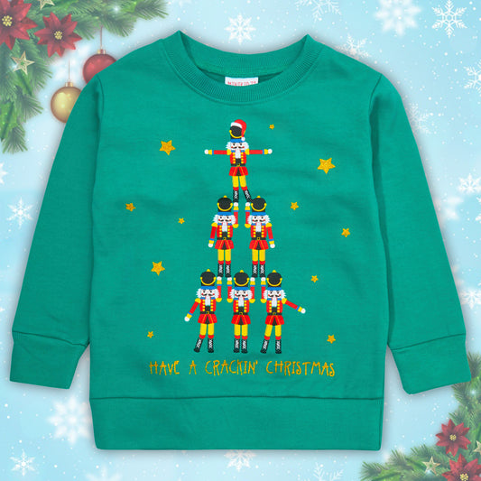 Childrens Kids Boys Girls Christmas Xmas Jumper Sweatshirt Sweater Glitter Warm